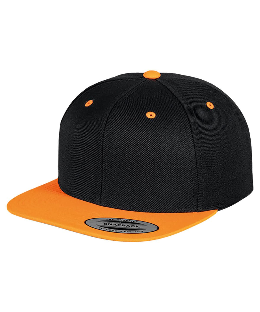Flexfit By Yupoong The Classic Snapback 2 Tone 6089Mt YP002 - Black Neon Orange One size - Customisable Caps