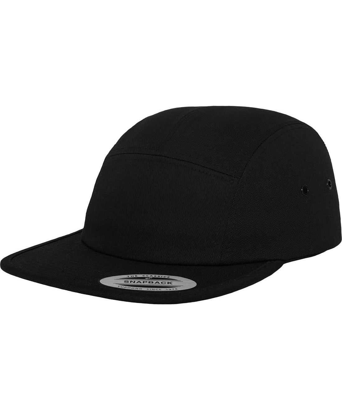 Flexfit By Yupoong Classic 5 Panel Jockey Cap 7005 YP005 - Black One size - Customisable Caps