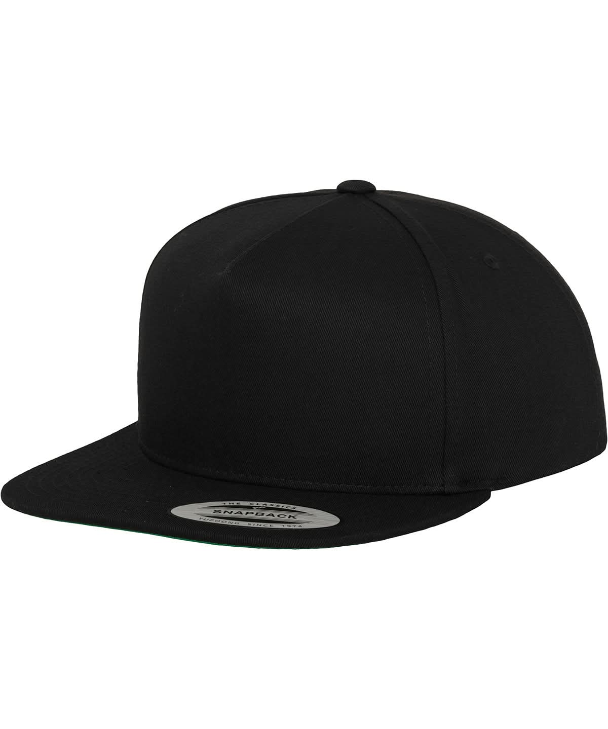 Flexfit By Yupoong Classic 5 Panel Snapback 6007 YP019 - Black One Size - Customisable Caps
