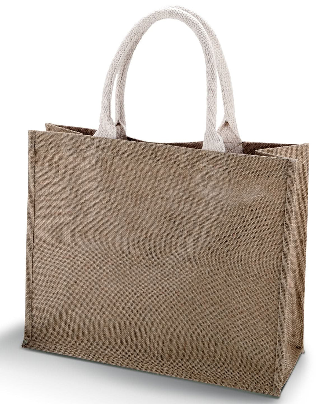 KiMood Jute beach bag KI011 - Cappuccino One size - Customisable Bags