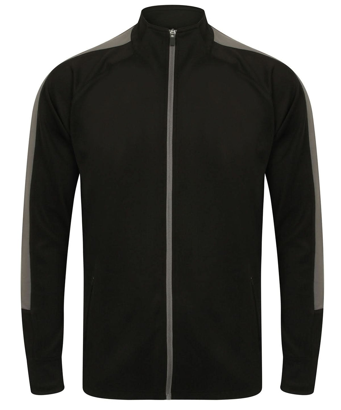 Finden &amp; Hales Finden Hales Knitted tracksuit top Blackgunmetal Grey LV871 - Blackgunmetal Grey - Customisable Trackwear