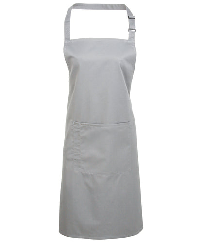 12 x Popular Bib Aprons with Pocket + Free Logo - Silver One size - Customisable Bundle