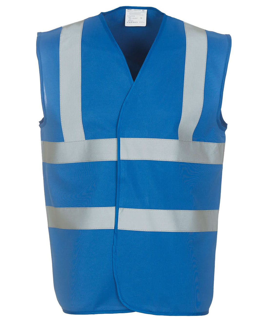 Yoko Hi vis 2 band and braces waistcoat HVW100 Royal Blue YK001 - Royal Blue - Customisable HV Vest
