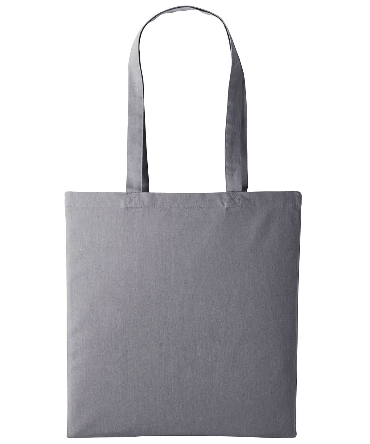 Nutshell Cotton shopper long handle RL100 - Slate Light Grey One size - Customisable Bags