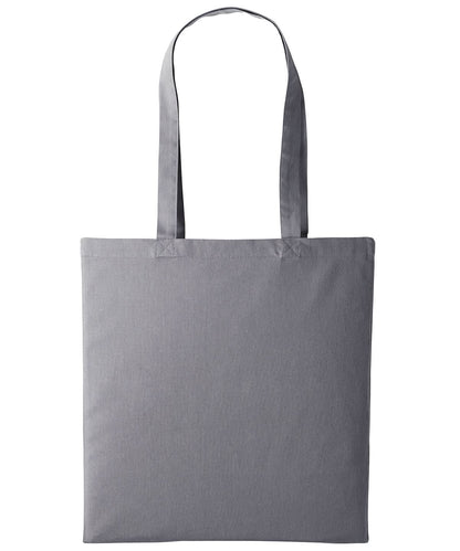 Nutshell Cotton shopper long handle RL100 - Slate Light Grey One size - Customisable Bags