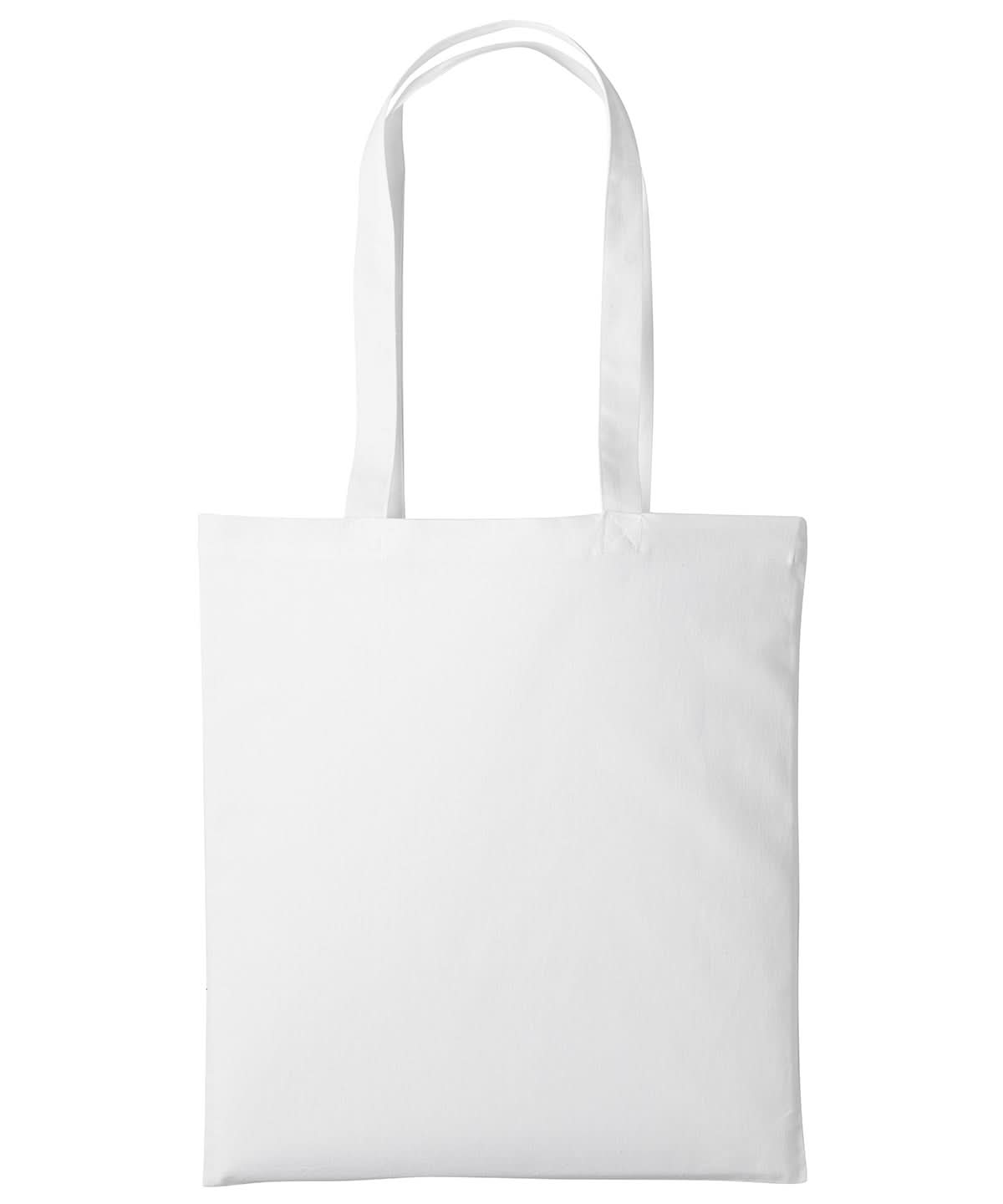 Nutshell Cotton shopper long handle RL100 - White One size - Customisable Bags