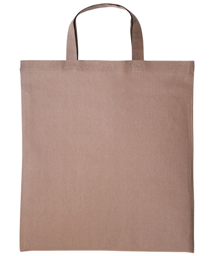 Nutshell Cotton shopper short handle RL110 - Light Brown One size - Customisable Bags