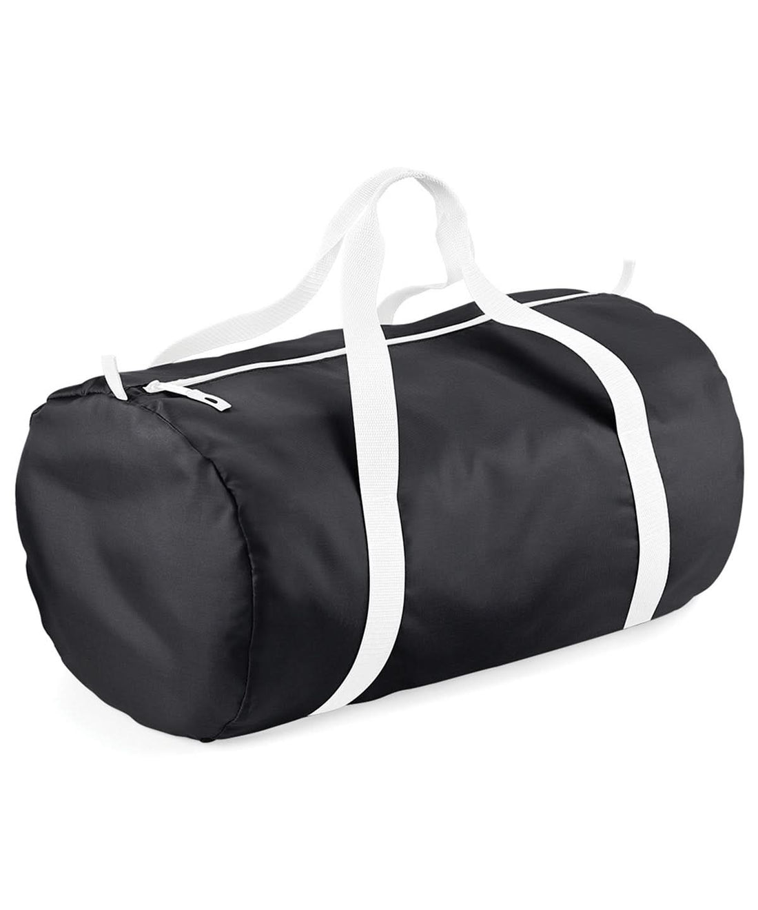 Bagbase Packaway barrel bag BG150 - Black White One size - Customisable Bags
