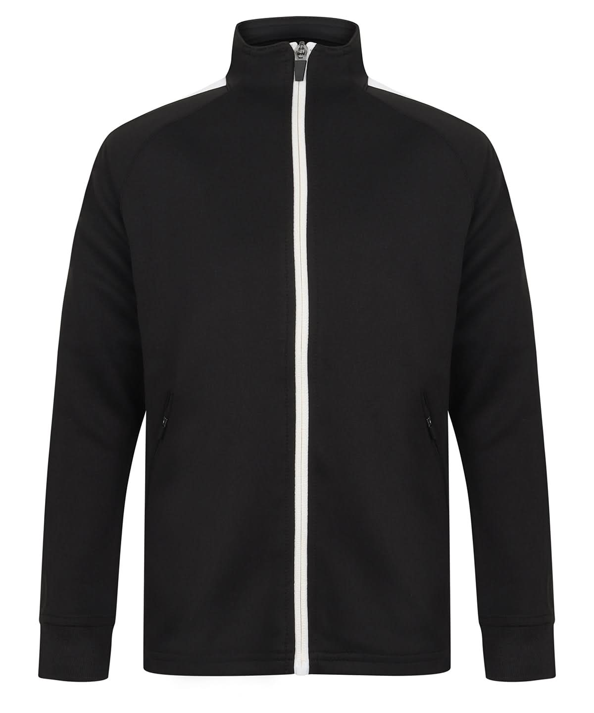 Finden &amp; Hales Finden Hales Kids knitted tracksuit top LV873 - Black White - Customisable Trackwear