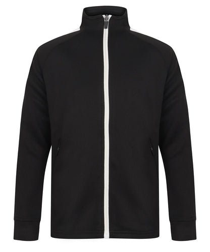 Finden &amp; Hales Finden Hales Kids knitted tracksuit top LV873 - Black White - Customisable Trackwear
