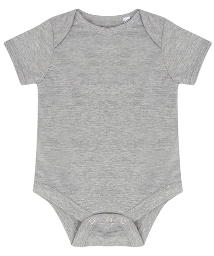 Larkwood Essential Short Sleeved Bodysuit LW500 - Heather Grey - Customisable Bodysuits