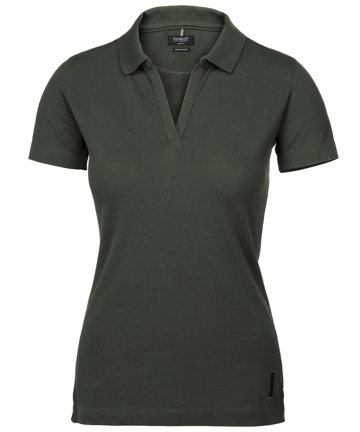 Nimbus Womens Harvard v neck stretch deluxe polo NB52F - Olive - Customisable Polos