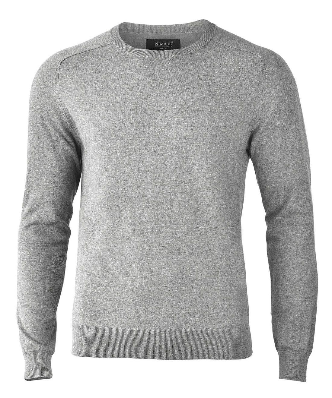 Nimbus Brighton elegant round neck NB94M - Grey Melange - Customisable Knitted Jumpers