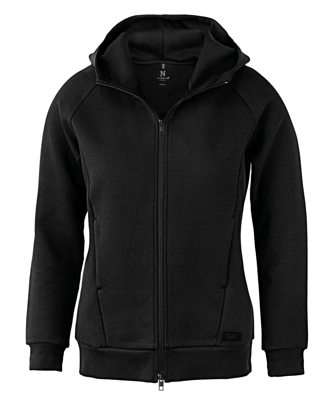 Nimbus Womens Hampton premium double faced hoodie NB96F - Black - Customisable Hoodies