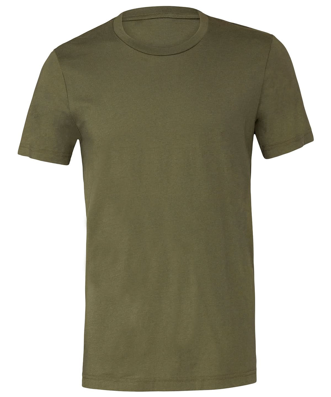 Bella Canvas Unisex Jersey crew neck t shirt Military Green CV001 - Military Green - Customisable T-Shirts