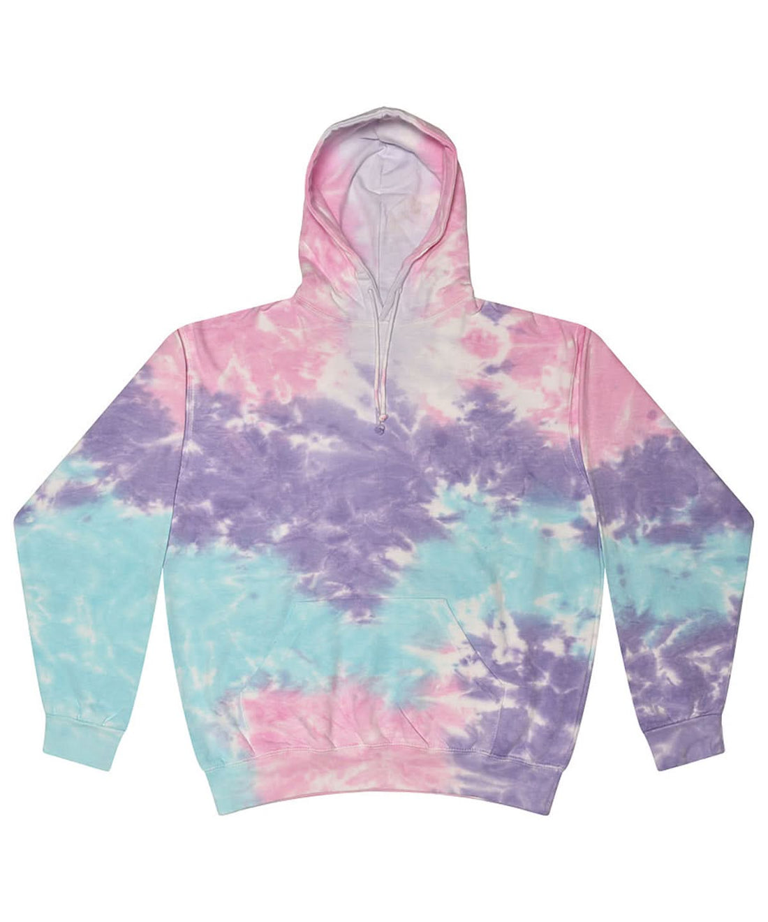 Colortone Rainbow tie dye hoodie TD31M - Cotton Candy - Customisable Hoodies