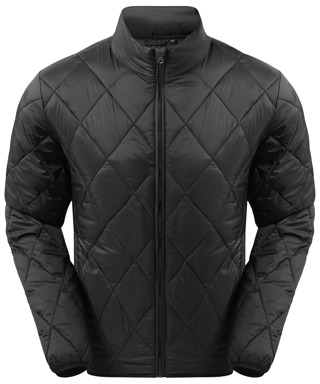 2786 Diamond pane padded Jacket ts032 - Black - Customisable Jackets