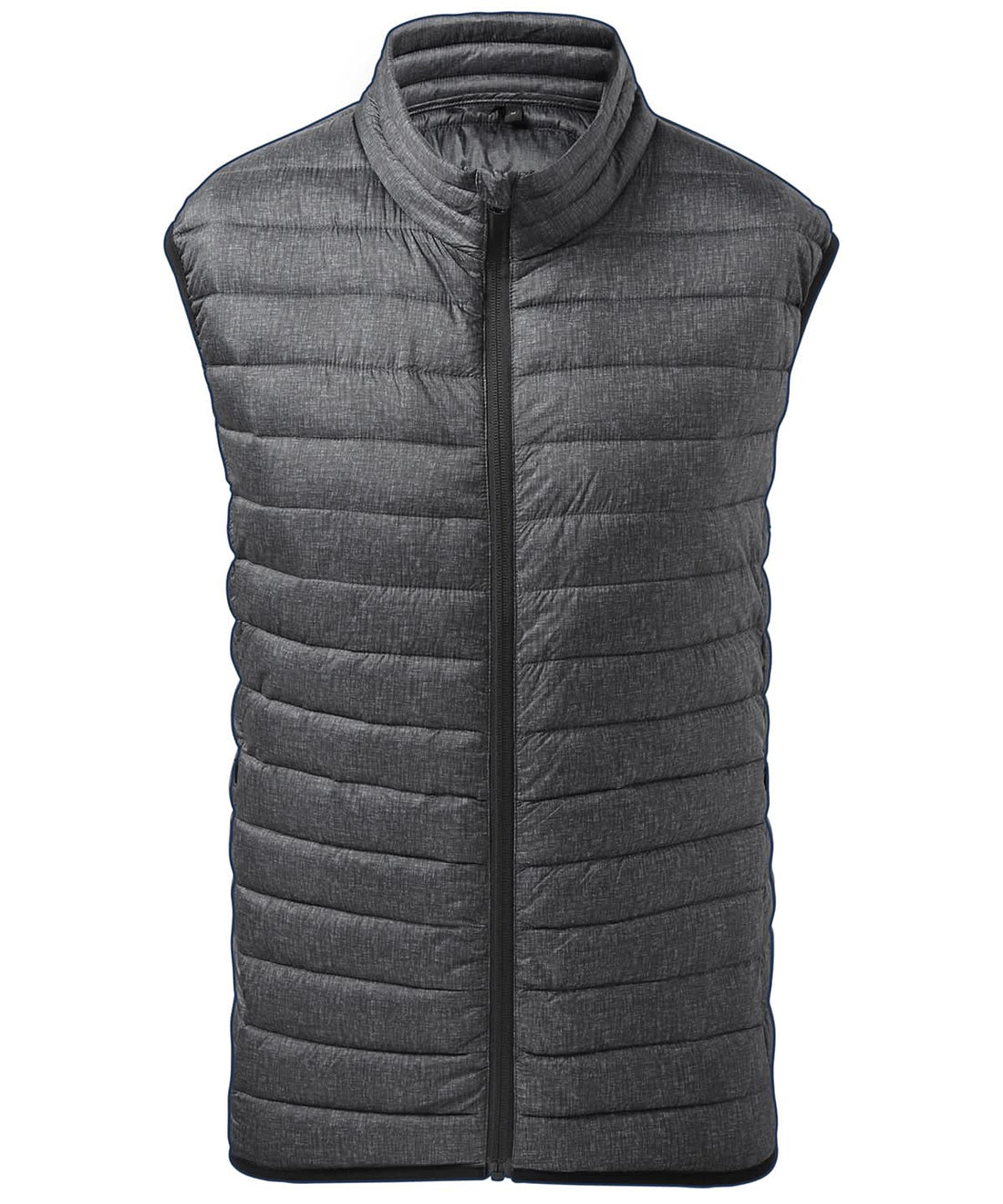 2786 Melange padded gilet TS038 - Charcoal Melange - Customisable Gilets &amp; Body Warmers