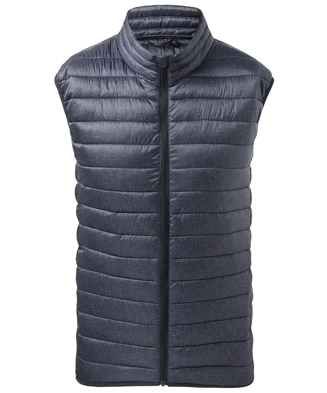 2786 Melange padded gilet TS038 - Navy Melange - Customisable Gilets &amp; Body Warmers
