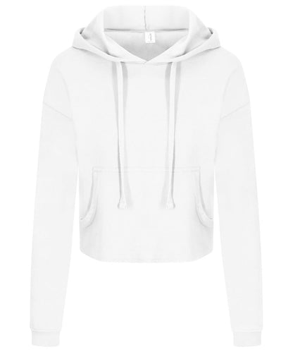 AWDis Just Hoods Womens cropped hoodie JH016 - Arctic White - Customisable Hoodies