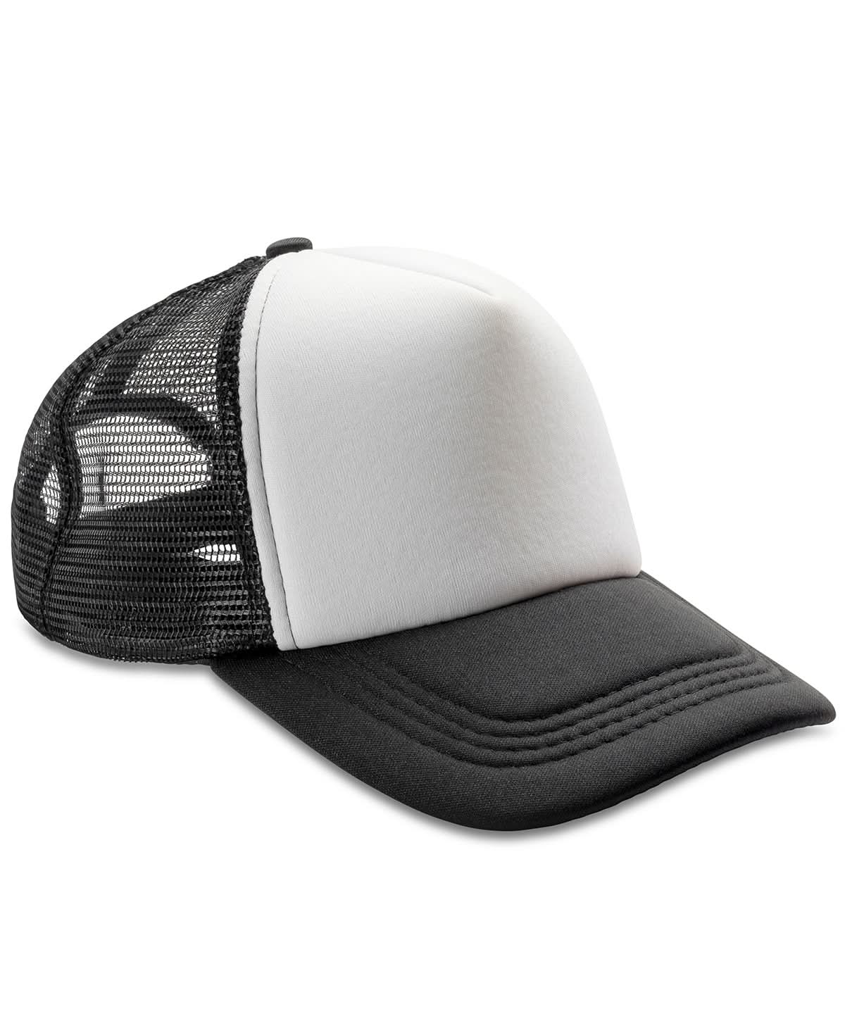 Result Headwear Core Detroit mesh truckers cap RC89X - Black White One size - Customisable Caps