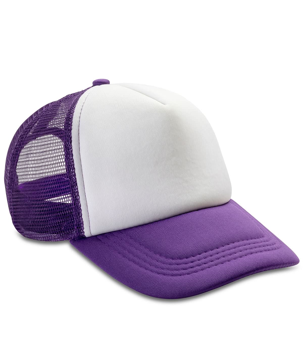 Result Headwear Core Detroit mesh truckers cap RC89X - Purple White One size - Customisable Caps