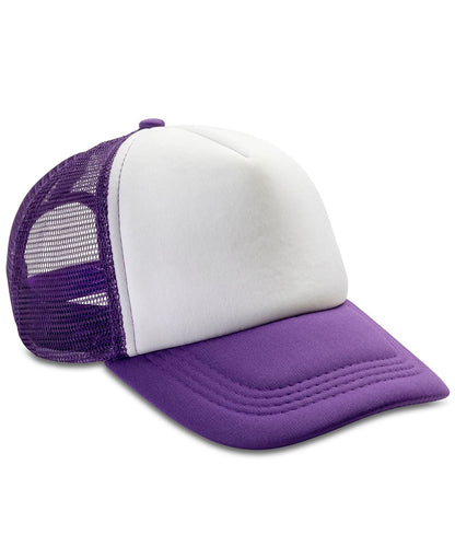 Result Headwear Core Detroit mesh truckers cap RC89X - Purple White One size - Customisable Caps