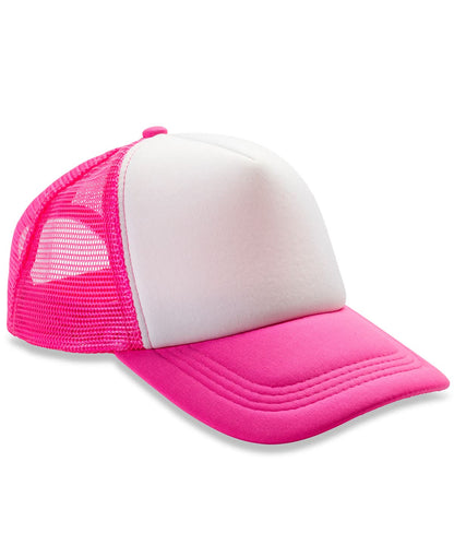 Result Headwear Core Detroit mesh truckers cap RC89X - Super Pink White One size - Customisable Caps