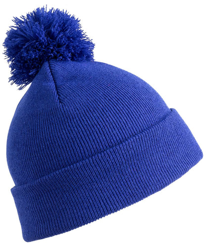 Result Winter Essentials Junior pom pom beanie RC28J - Royal One size - Customisable Beanies