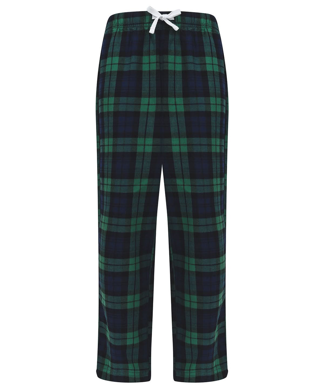 SF Kids tartan lounge pants SM083 - Navy Green Check - Customisable Loungewear Bottoms