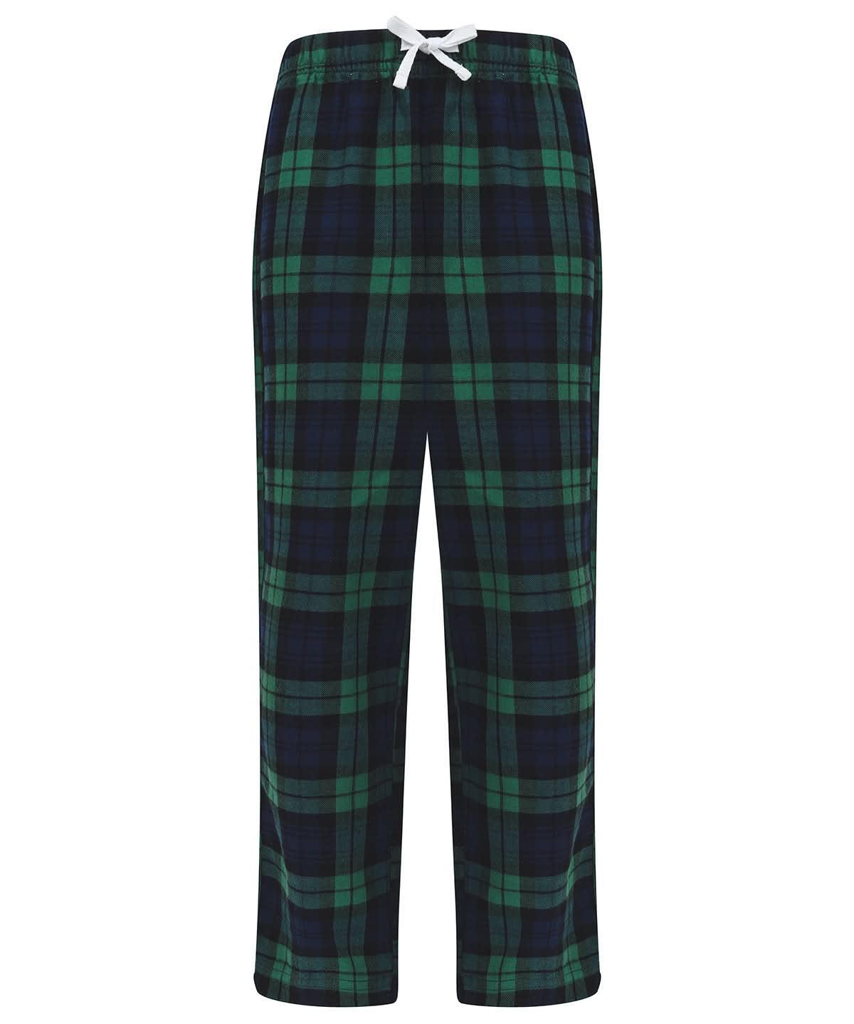 SF Kids tartan lounge pants SM083 - Navy Green Check - Customisable Loungewear Bottoms