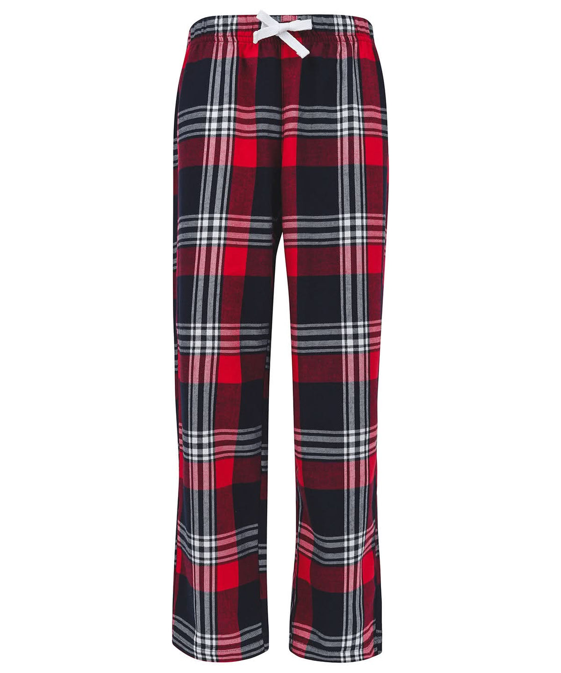 SF Kids tartan lounge pants SM083 - Red Navy Check - Customisable Loungewear Bottoms