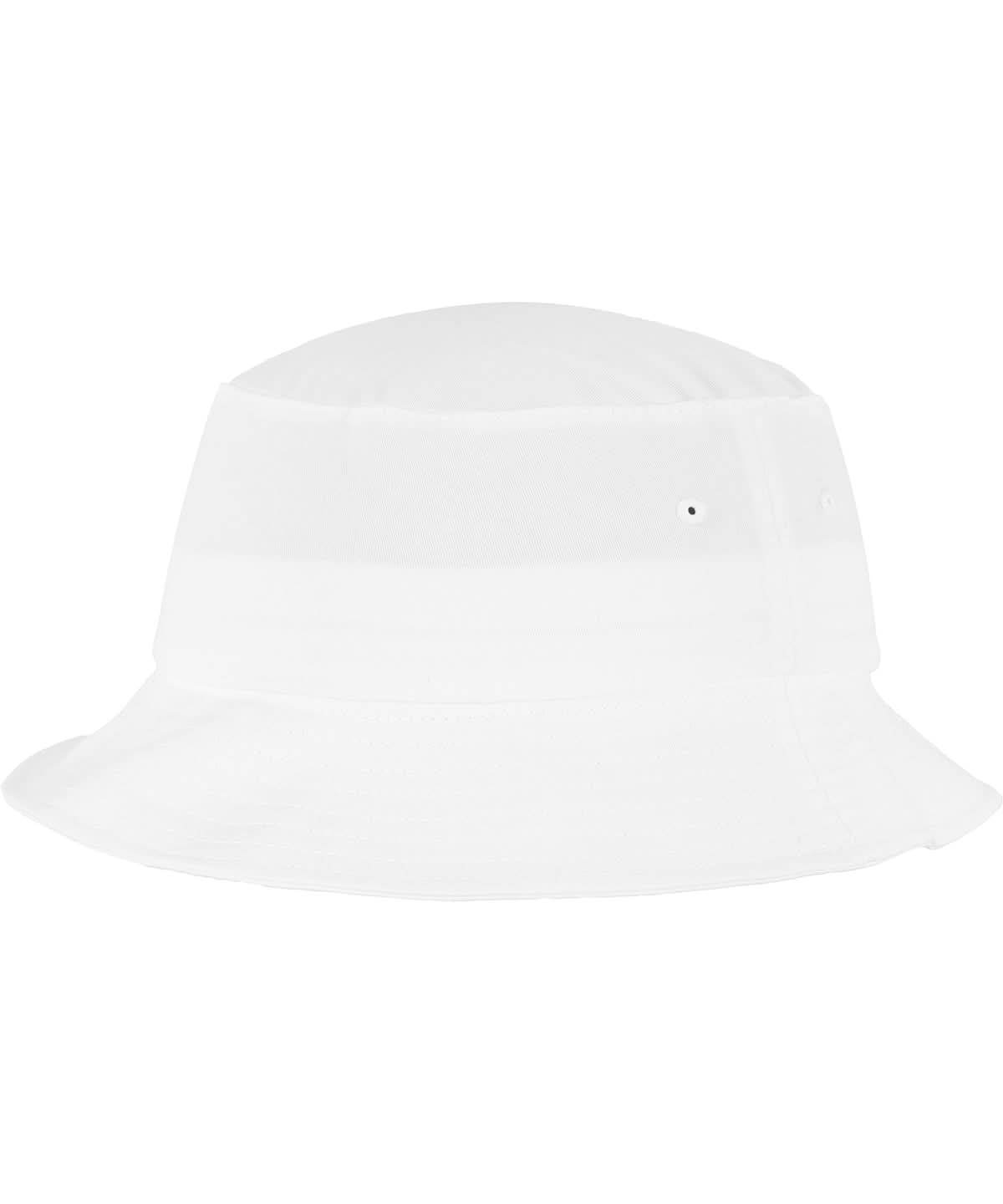 Flexfit By Yupoong Flexfit Cotton Twill Bucket Hat YP039 - White One size - Customisable Hats