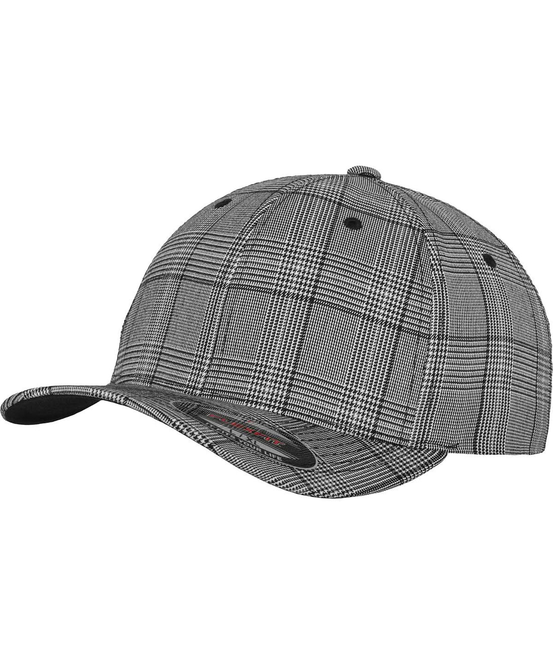 Flexfit By Yupoong Flexfit Glen Check 6196 YP041 - Black White - Customisable Caps