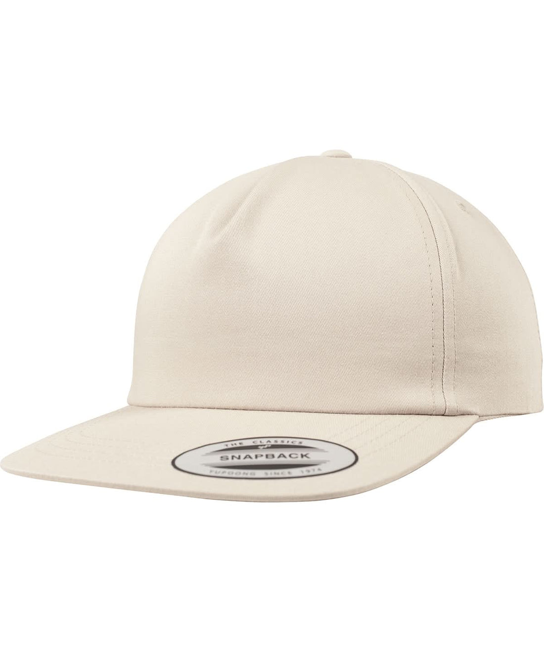 Flexfit By Yupoong Unstructured 5 Panel Snapback 6502 YP047 - Khaki One size - Customisable Caps