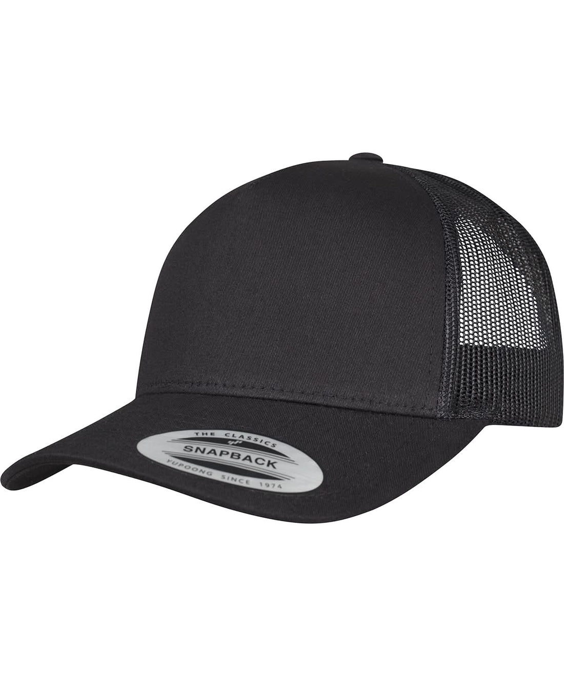 Flexfit By Yupoong 5 Panel Retro Trucker Cap 6506 YP049 - Black One size - Customisable Caps