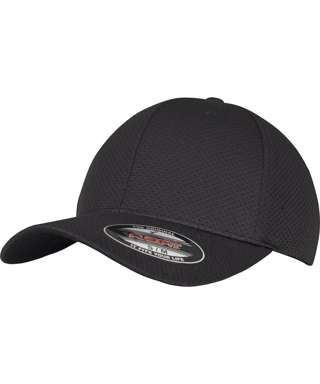 Flexfit By Yupoong Flexfit 3D Hexagon Jersey Cap 6584 YP052 - Black - Customisable Caps