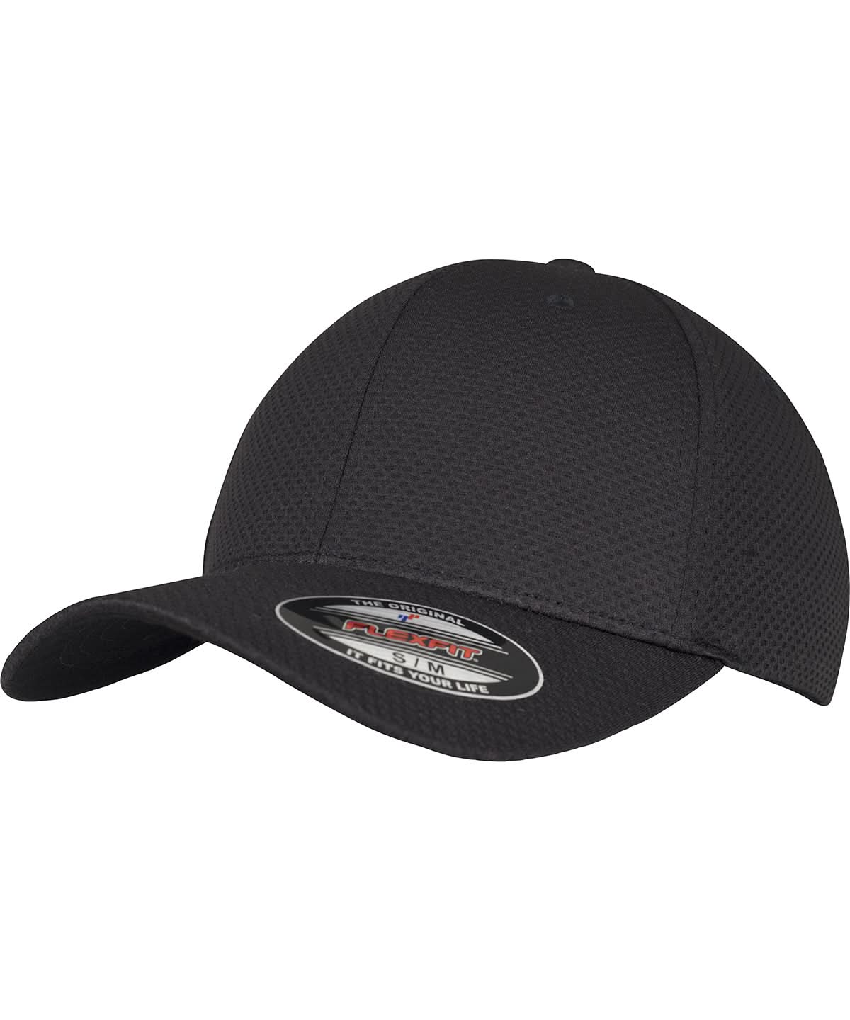 Flexfit By Yupoong Flexfit 3D Hexagon Jersey Cap 6584 YP052 - Black - Customisable Caps