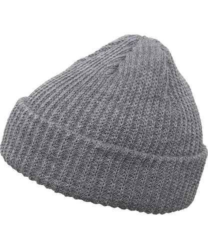 Flexfit By Yupoong Rib Beanie 1502Rb YP066 - Heather Grey One size - Customisable Beanies