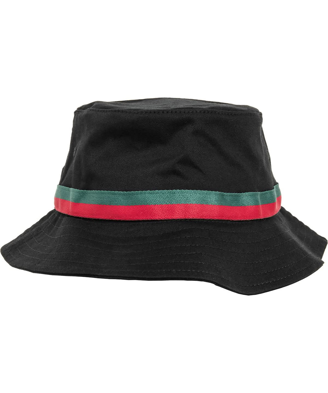 Flexfit By Yupoong Stripe Bucket Hat 5003S YP072 - Black Fire Red Green One size - Customisable Hats