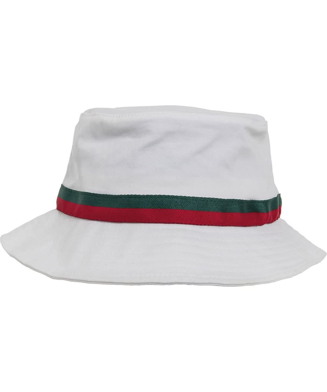 Flexfit By Yupoong Stripe Bucket Hat 5003S YP072 - White Fire Red Green One size - Customisable Hats