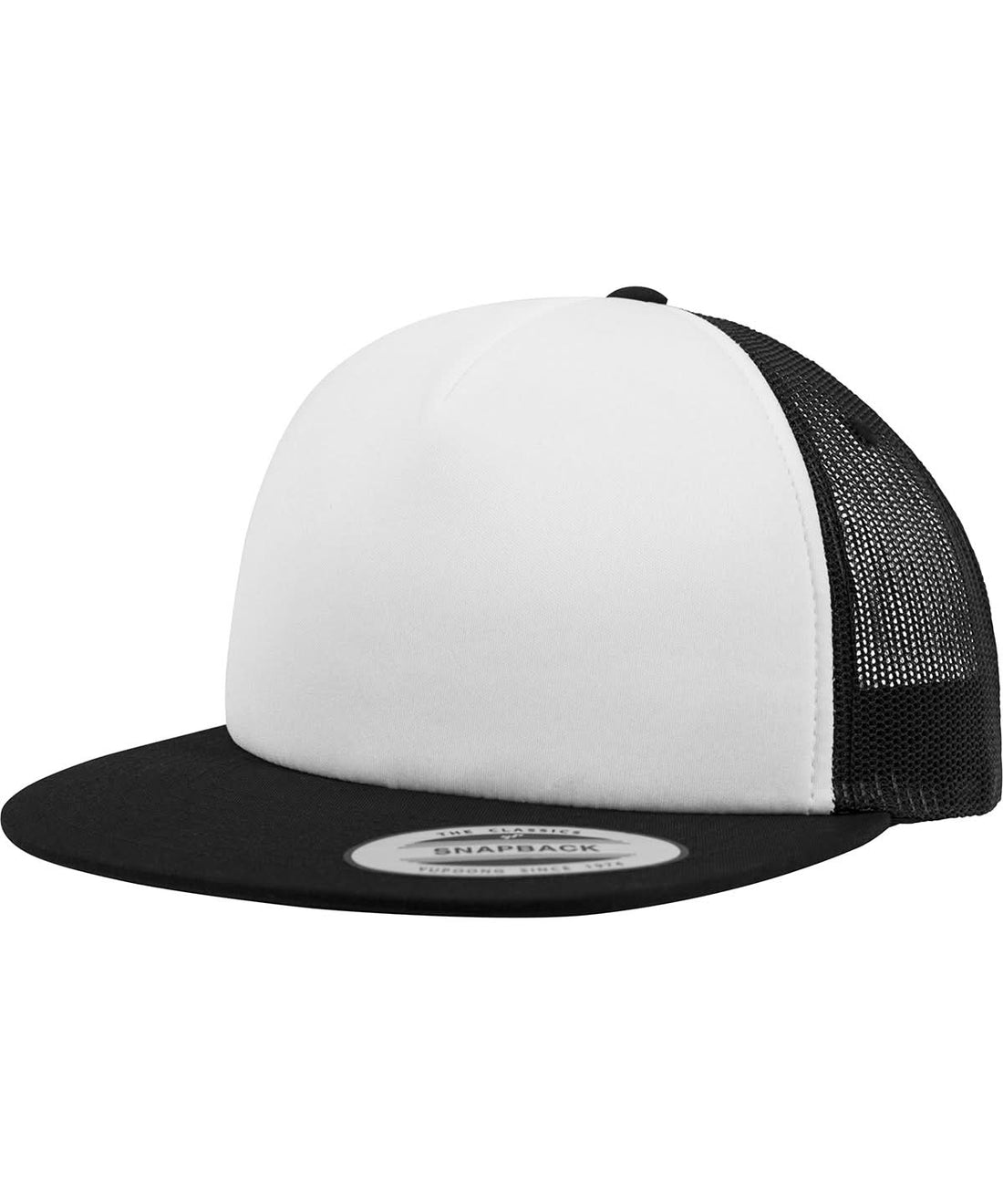 Flexfit By Yupoong Foam Trucker With White Front 6005Fw YP076 - Black White Black One size - Customisable Caps