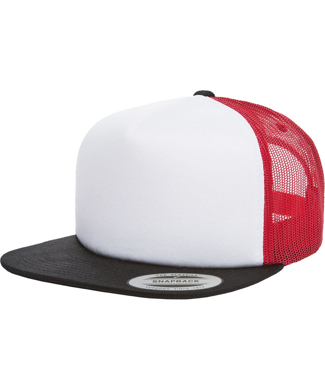 Flexfit By Yupoong Foam Trucker With White Front 6005Fw YP076 - Black White Red One size - Customisable Caps