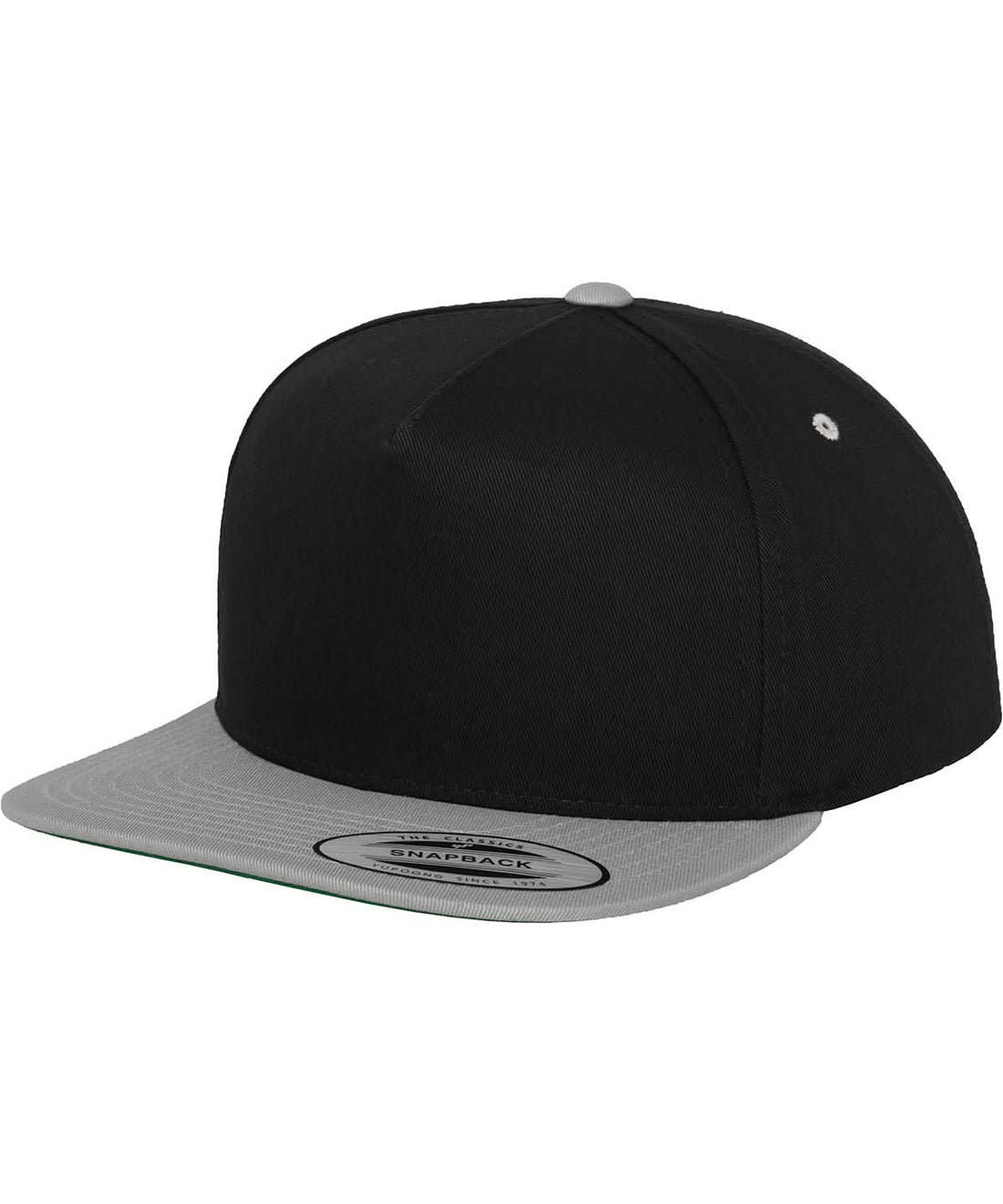 Flexfit By Yupoong Classic 5 Panel Snapback 6007T YP078 - Black Silver One size - Customisable Caps