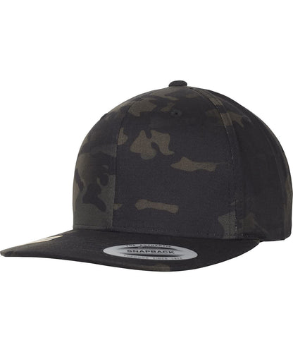 Flexfit By Yupoong Classic Snapback Multicam 6089Mc YP083 - Black Multicam One size - Customisable Caps