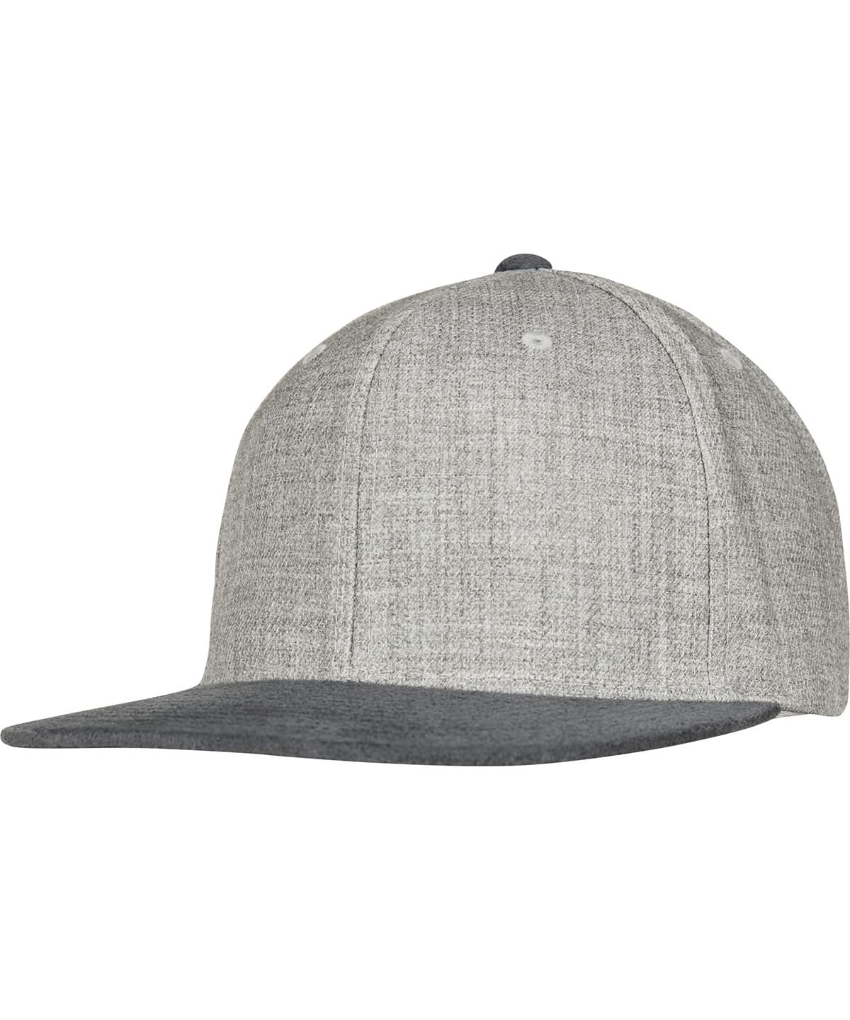 Flexfit By Yupoong Melange Velour Snapback 6089Vm YP090 - Grey Grey One size - Customisable Caps