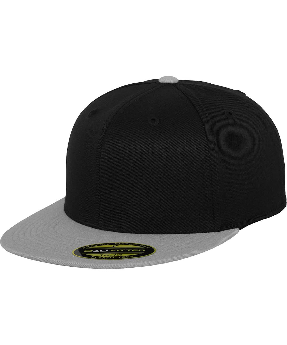 Flexfit By Yupoong Premium 210 Fitted 2 Tone 6210T YP092 - Black Grey - Customisable Caps