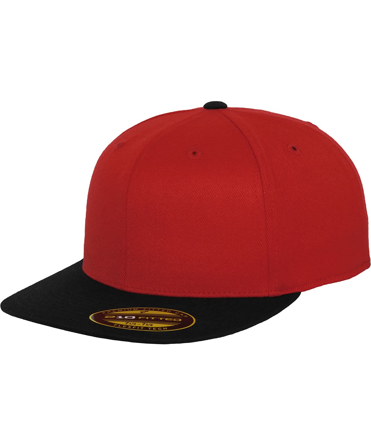 Flexfit By Yupoong Premium 210 Fitted 2 Tone 6210T YP092 - Red Black - Customisable Caps