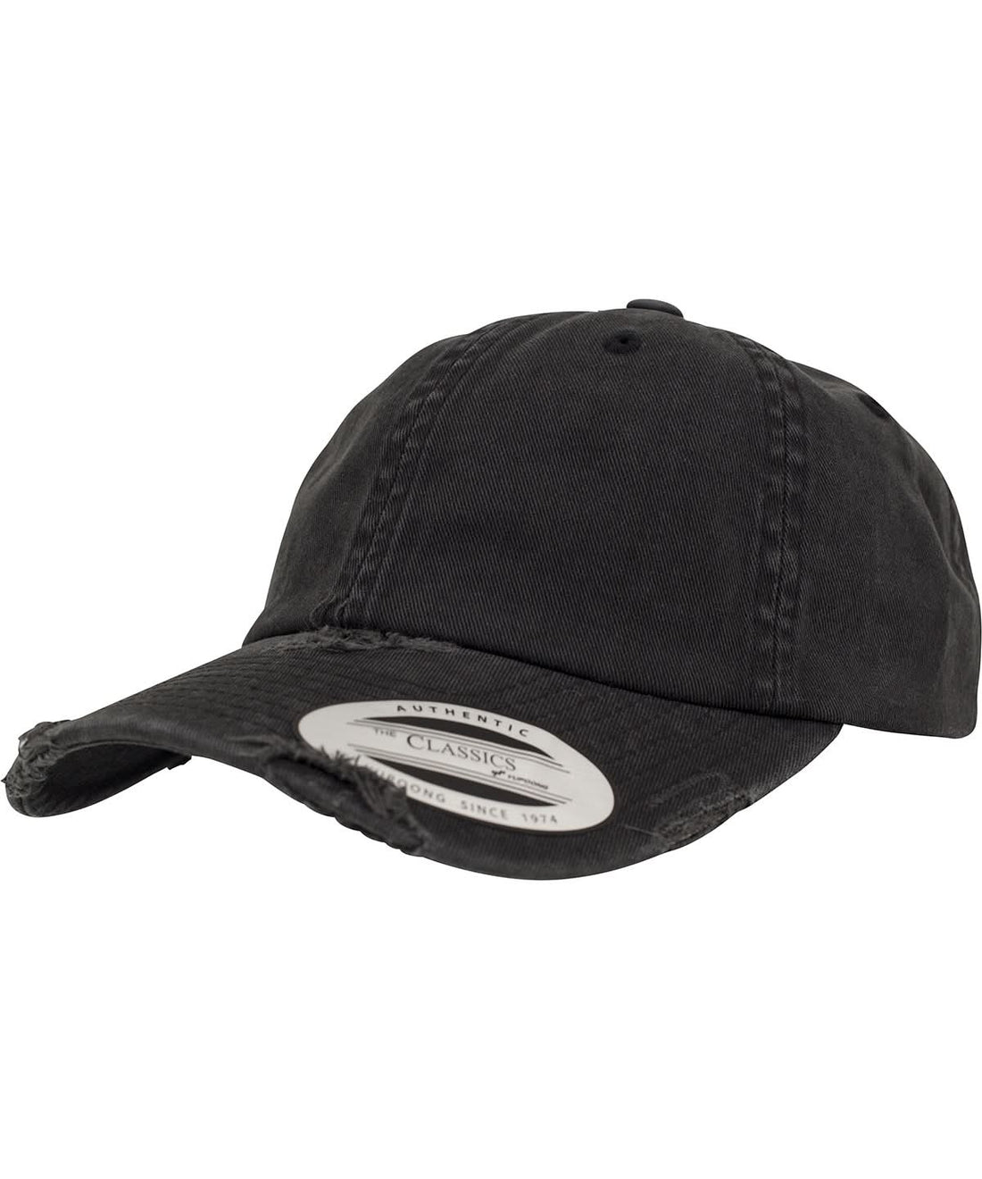 Flexfit By Yupoong Low Profile Destroyed Cap 6245Dc YP095 - Black One size - Customisable Caps