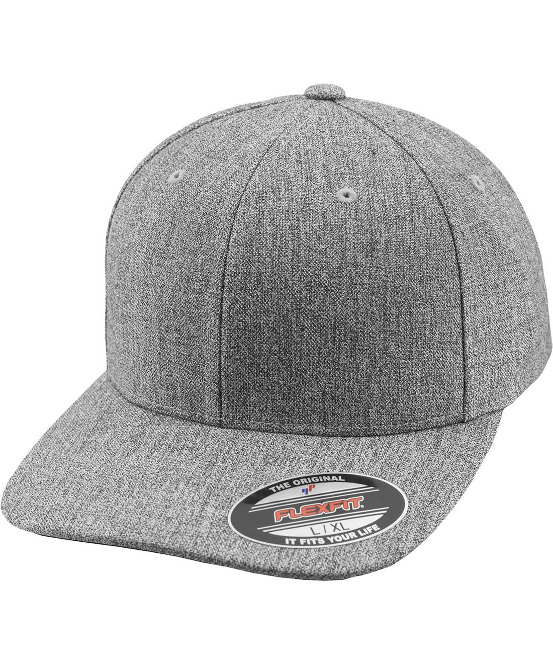 Flexfit By Yupoong Plain Span Flexfit 6277Ps YP117 - Heather Grey - Customisable Caps